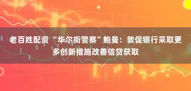 老百姓配资 “华尔街警察”鲍曼：敦促银行采取更多创新措施改善信贷获取